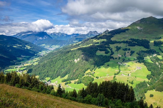 Berglandschaft in Grand-Bornand, Haute-Savoie, Frankreich