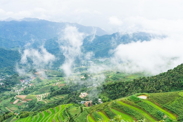 Berglandschaft in Son La Vietnam