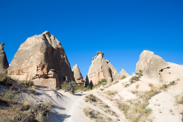 Berglandschaft. Kappadokien, Anatolien, Türkei.