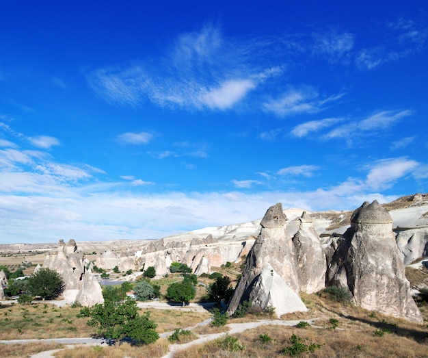 Berglandschaft. Kappadokien, Anatolien, Türkei.