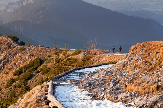 Berglandschaft mit Felsenweg