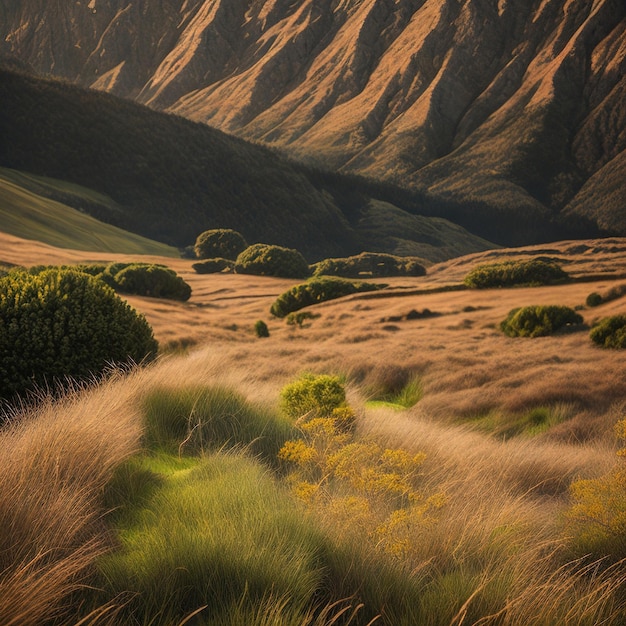 Berglandschaft mit Gras