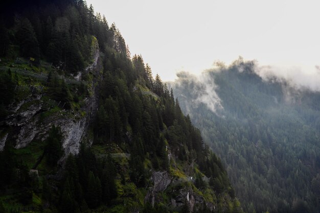 Berglandschaft Schweizklarer blauer Himmel