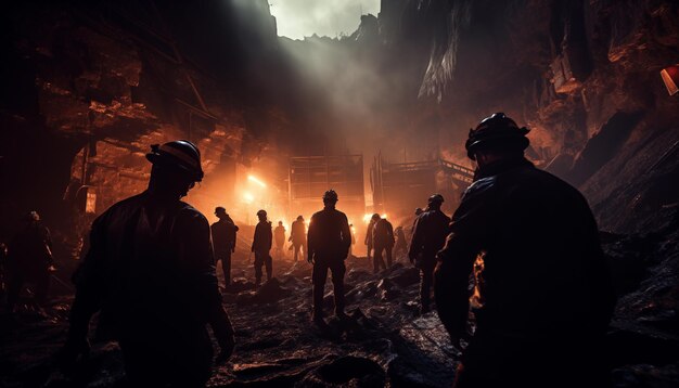 Bergleute in der Mine