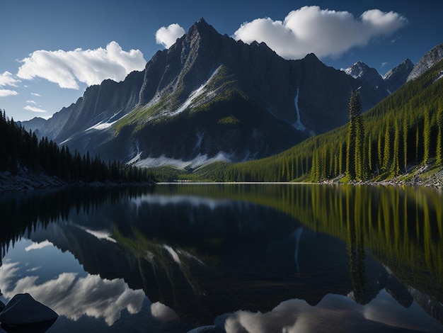 Foto bergsee-hintergrund