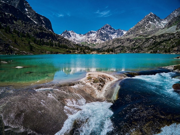 Bergsee, Russland Westsibirien, Altai-Gebirge, Katun-Grat.