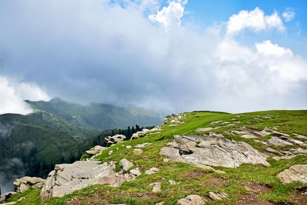 Bergtapete in Pakistan eingefangen