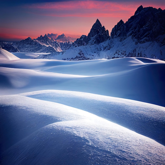 Bergwinterlandschaft Schneebedeckte Berge