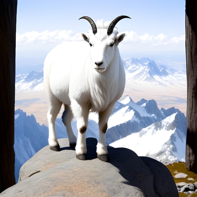 Bergziege auf einem Felsen