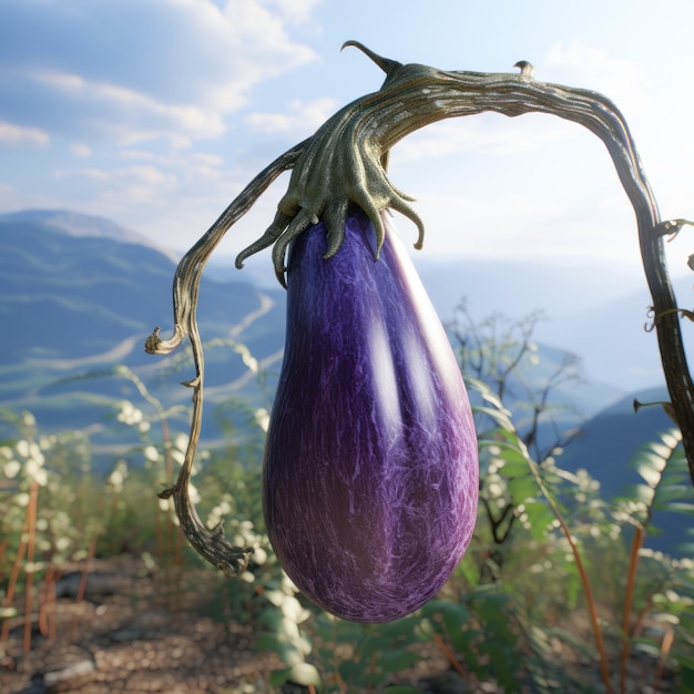 Berinjela ou brinjal frescos