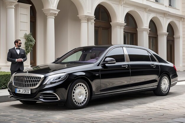 BERLÍN, Alemania, 12 de septiembre de 2013 El automóvil Mercedes-Benz W222 Sclass en la calle de la ciudad