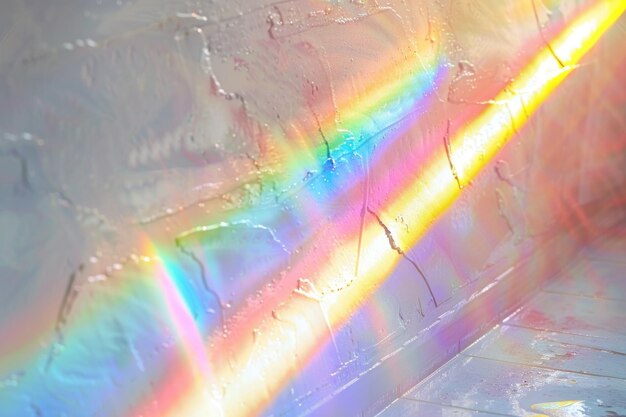 Überlagerung der Regenbogenlichtbrechungstextur für Fotos mit Schatten