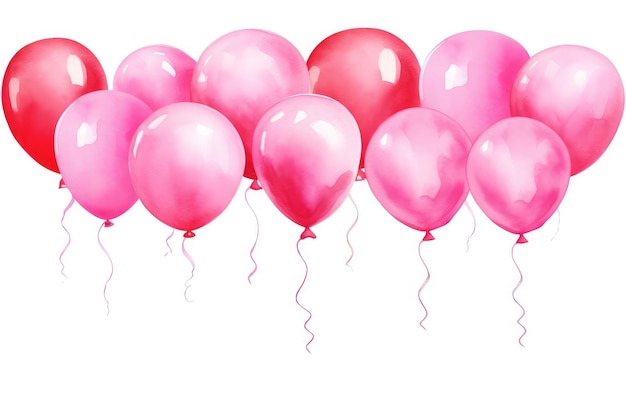Überreichliche rosa Ballons für fröhliche Feiern Generative KI