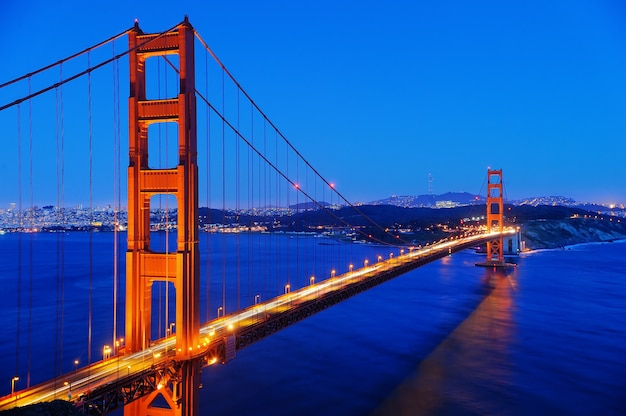 Foto berühmte golden gate bridge in san francisco, kalifornien, usa