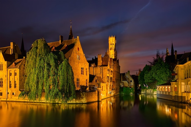 Foto berühmter blick auf brugge, belgien