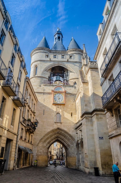 Berühmter Glockenturm in der Stadt Bordeaux in Frankreich