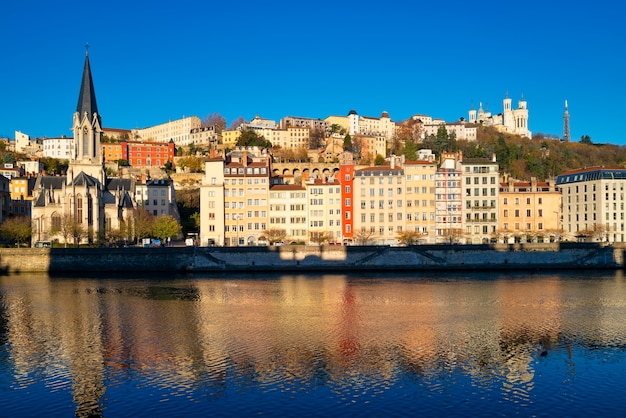 Berühmtes Stadtbild von Lyon, Frankreich, Europa