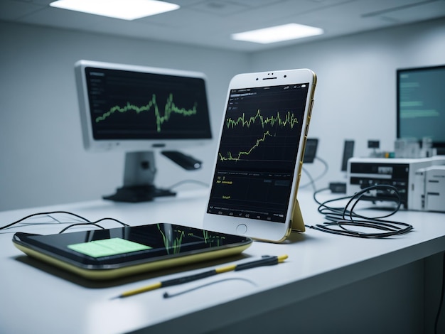 Überwachung der Vitalfunktionen von Patienten auf der Intensivstation der Intensivstation, z. B. EKG-Arterienblutdruck