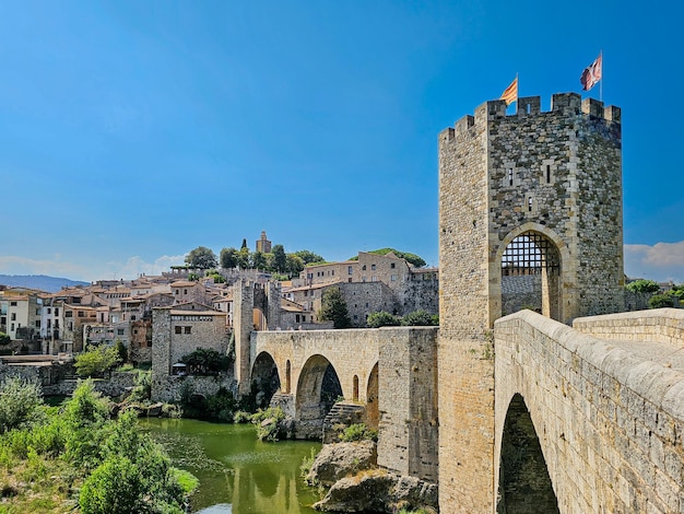 Besalu mittelalterliche Stadt in La Garrotxa Girona Katalonien