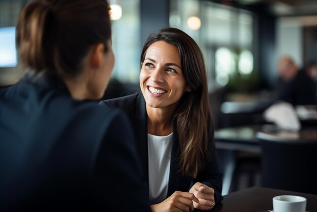 Beschäftigungsgruppe diskutiert mit einem Geschäftspartner