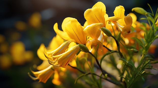 Besenblume Realistische Blüte KI-generiertes Bild