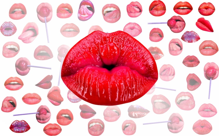 Foto beso labio labios y boca labios sexy fondo de labios rojos labios femeninos