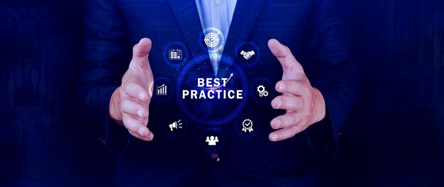 Best Practice-Konzept Geschäftstechnologie Internet- und Netzwerkkonzept Best Practice Manager-Coach-Führungsplan zur Anwendung der Best-Practice-Methode