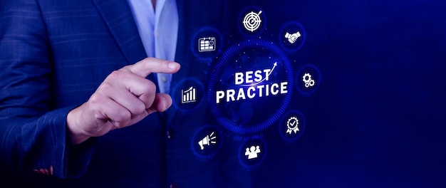 Best Practice-Konzept Geschäftstechnologie Internet- und Netzwerkkonzept Best Practice Manager-Coach-Führungsplan zur Anwendung der Best-Practice-Methode