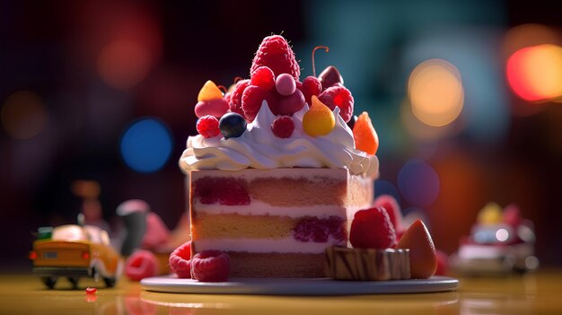 Foto beste tasse kuchen und geburtstagskuchen, hergestellt mit generativer ki