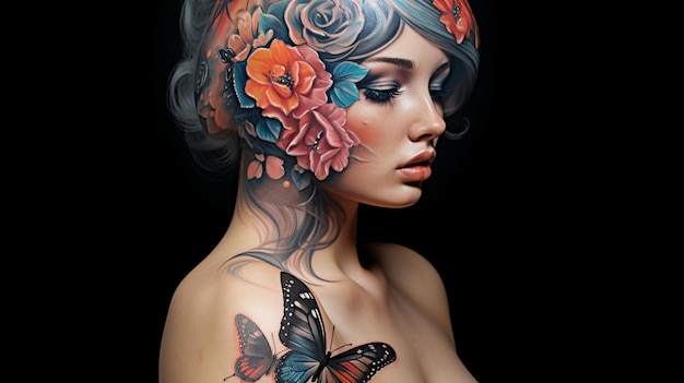 Bestes traditionelles Tattoo-Design der Welt. Generative KI