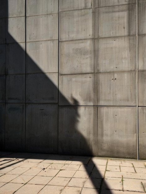 Betonmauer mit Schatten