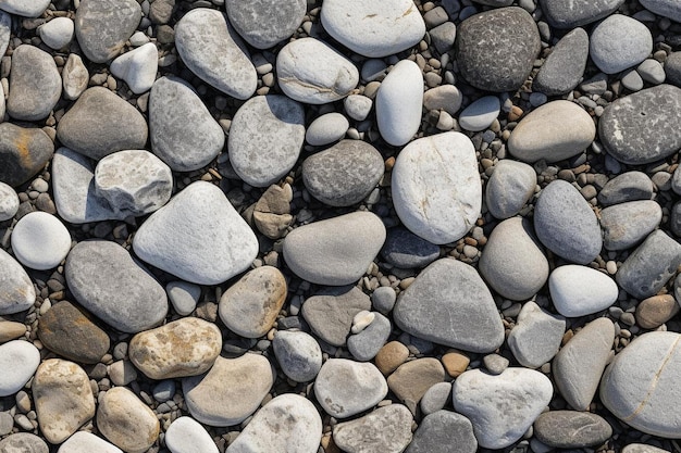 Betonoberfläche mit Steinen und Felsen