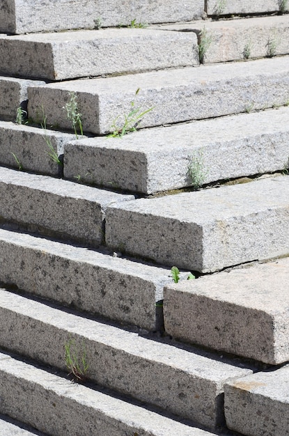 Foto betontreppe am eingang des gebäudes.