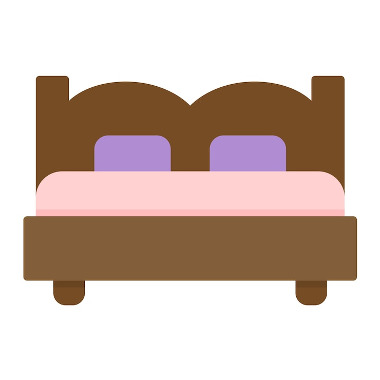 Foto bett-flach-illustration
