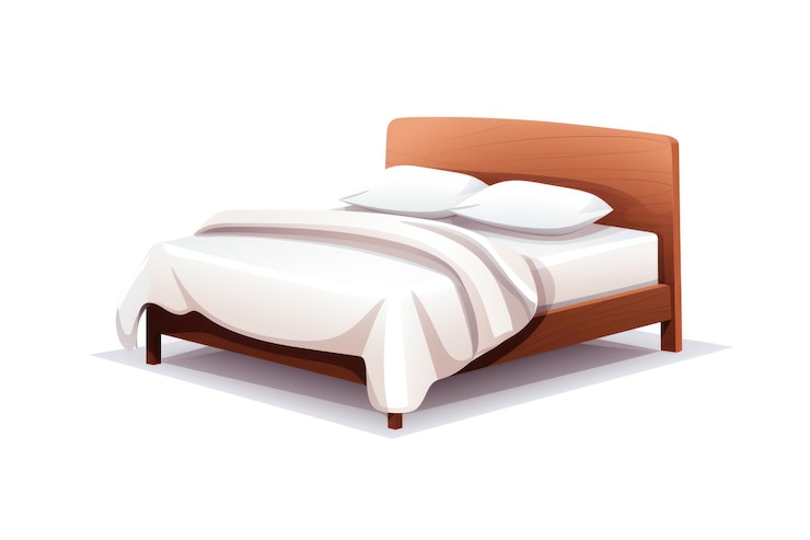 Foto bett-symbol auf weißem hintergrund ar 32 v 52 job-id fa95b3a3e08b4517b7e1fb228f645946