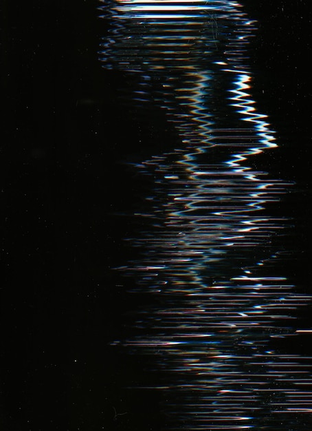 Foto beunruhigter bildschirm alte film-glitch-textur dunkel