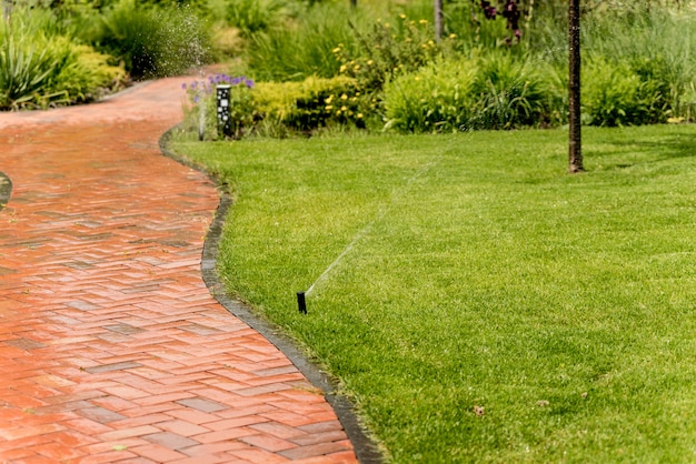 Bewässerungssystem Bewässerung Garten Rasen.