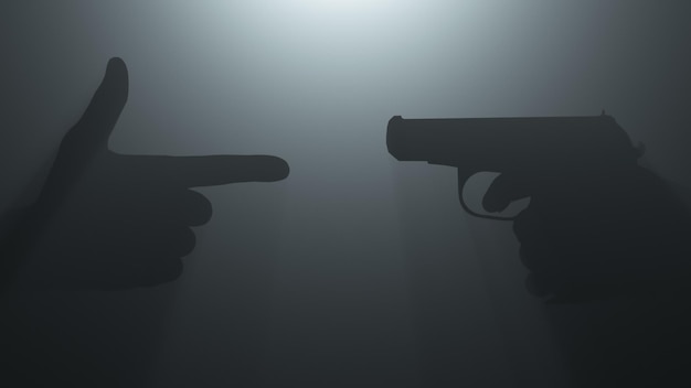 Foto bewaffnetes versus unbewaffnetes verbrechensthema