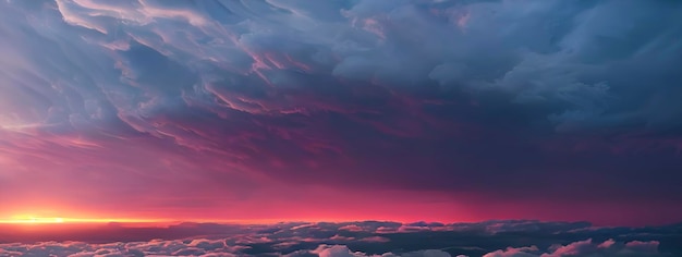 Bewölkter Himmel bei Sonnenaufgang