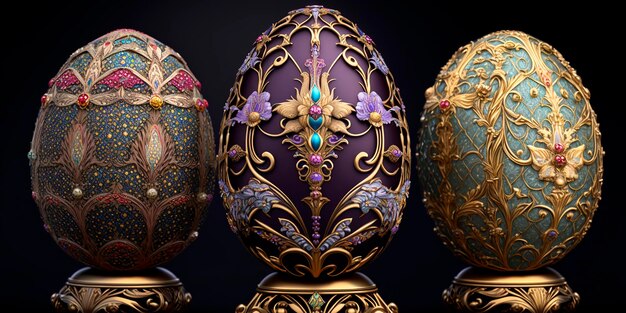 Bewundern Sie die Opulenz russischer Fabergé-Eier mit Golddetails