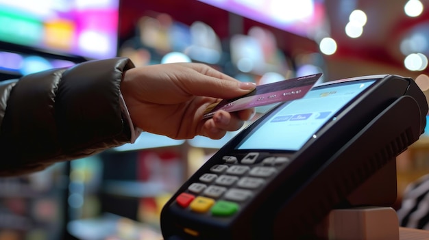 Bezahlung mit Kreditkarte über einen Pointofsale-POS-Automaten