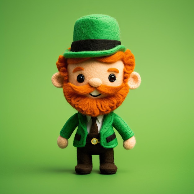 Bezaubernde 3D-Illustration zum St. Patrick39s-Tag mit süßem Kobold