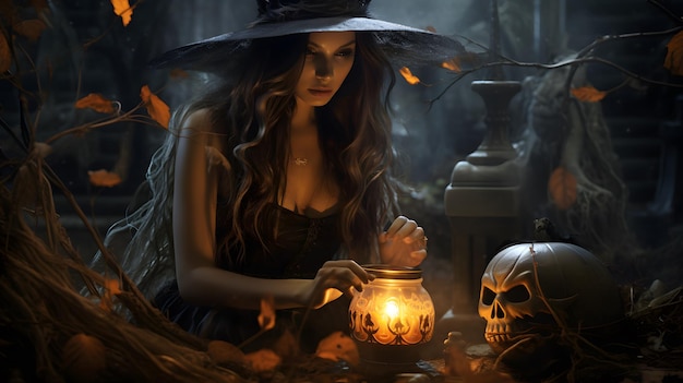 Bezaubernde Hexen mit mystischem Halloween-Charme