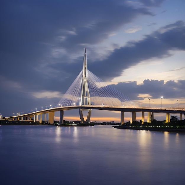 Bhumibol_bridge_in_evening erzeugt von ai