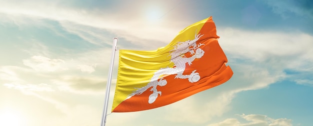 bhutanische Nationalflagge