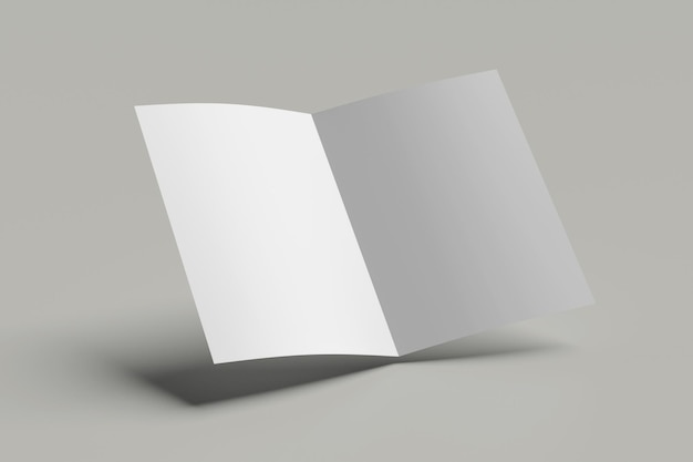 Foto bi-fold-broschüre mockup blank
