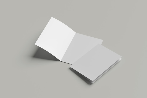 Bi-Fold-Broschüre Mockup Blank