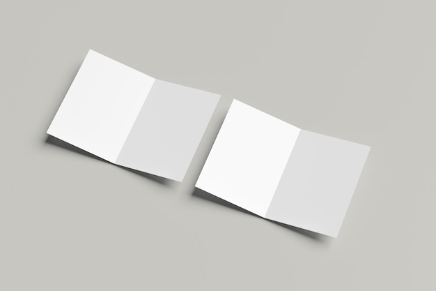 Foto bi-fold-broschüre mockup blank