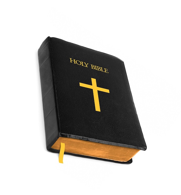 Bibel auf weißem Hintergrund