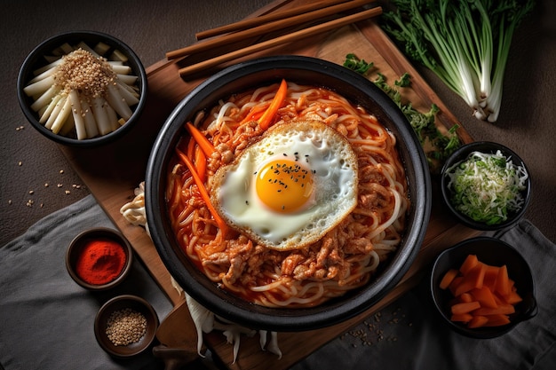 Bibim Guksu koreanisches Essen